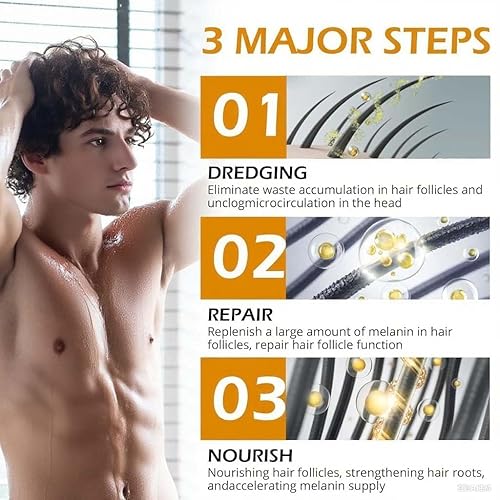 Miniatura 4 de Jabón negro para cobertura de cabello gris, barra de champú para el cabello negro para oscurecer el cabello y más fuerte, barra inversa de cabello