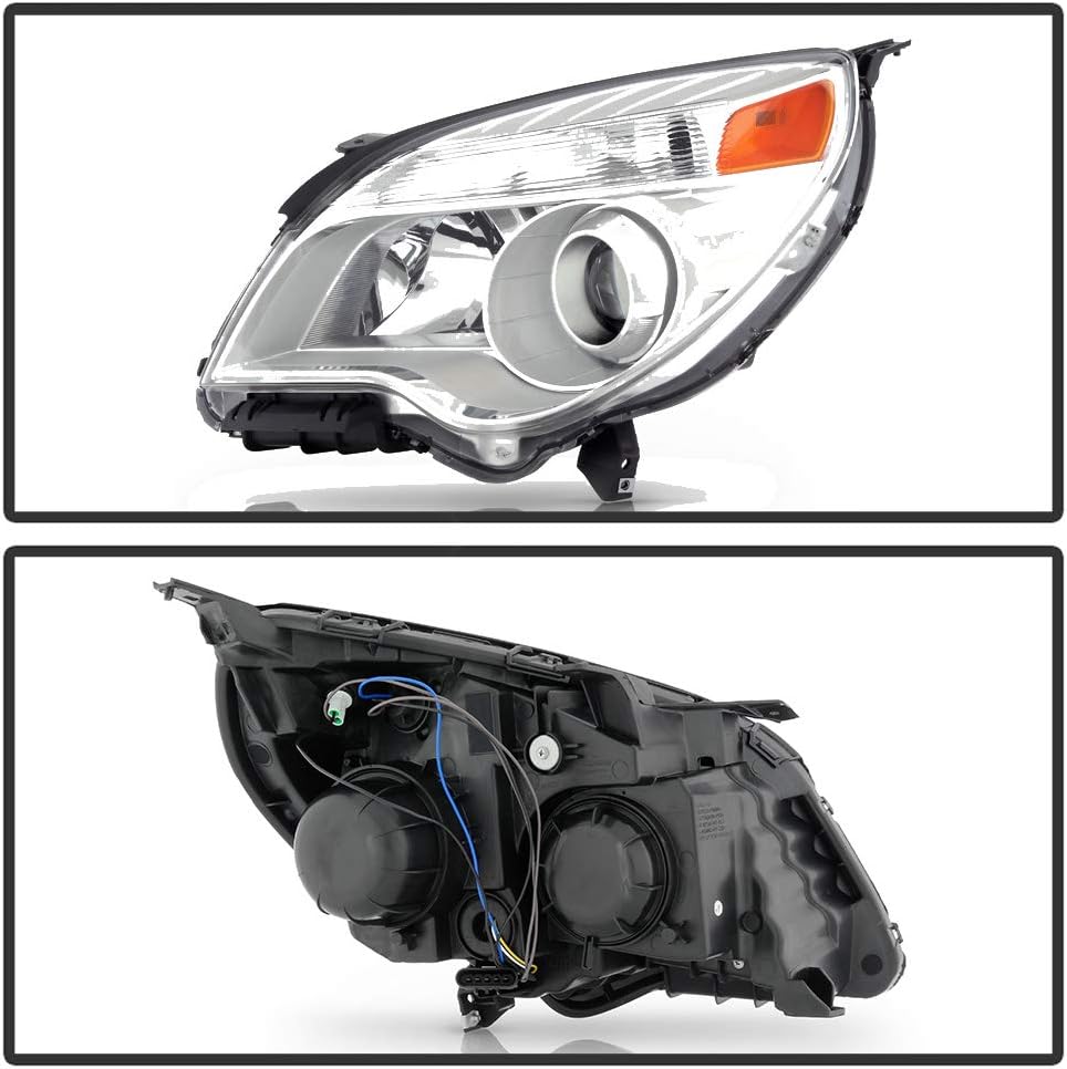 ACANII - For [Halogen Model] 2010-2015 Chevy Equinox Projector Headlights Headlamps Assembly Replacement Set Left+Right