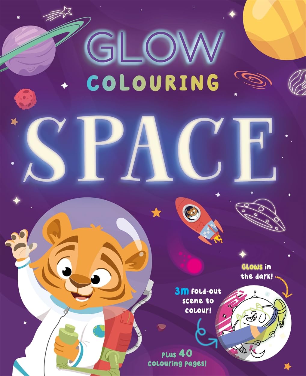 Glow Colouring: Space by Igloo Books Ltd (Paperback Book)