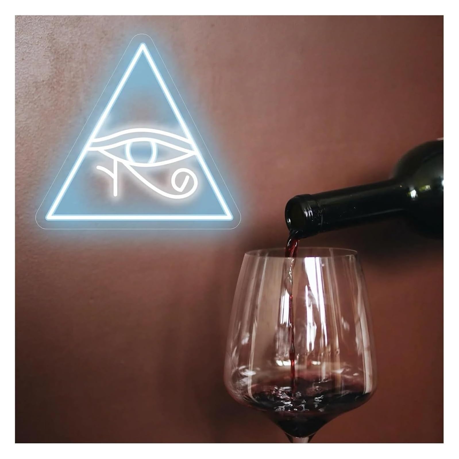 Luz de neón Luces de neón con forma ojo, luces decorativas, arte para sala juegos