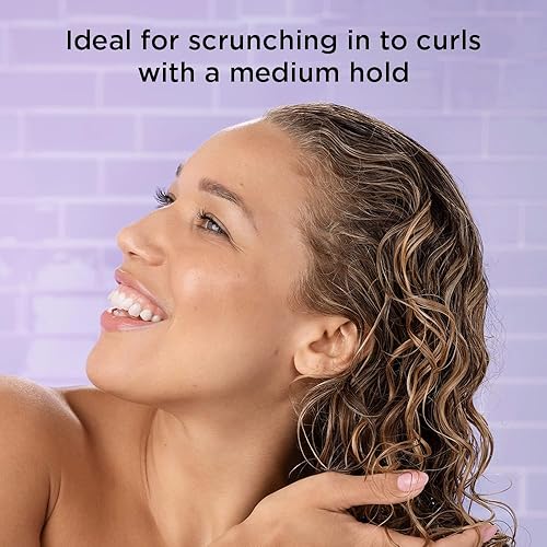 Miniatura 3 de Noughty Jalea, 97% natural Hey Curl Scrunching Jalea, fórmula hidratante para control del encrespamiento para cabello rizado y ondulado con algas