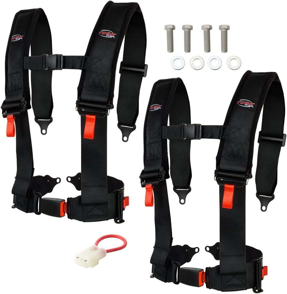 TUSK 4 Point 3 inch H-Style Safety Harness 2 Seat Package for Honda Talon 1000X 2019-2024