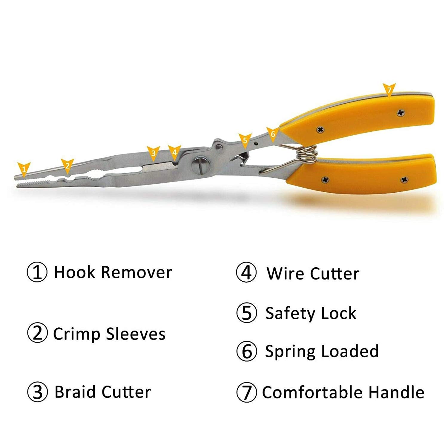 Kit Attrezzi Da Pesca Steelstream 6 Pezzi - Pinze, Coltello, Forbici, Afferra-Pesci Con Lanyard