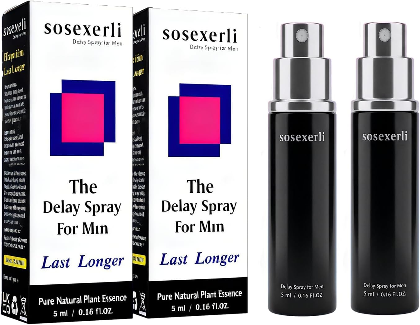 The Delay Spray for Men, Effectively Enhanced-Extends Men's Time and Enhances Comfort, Climax Control to Last Longer in Bed + Prolong Climax for Him (Pack of 2)