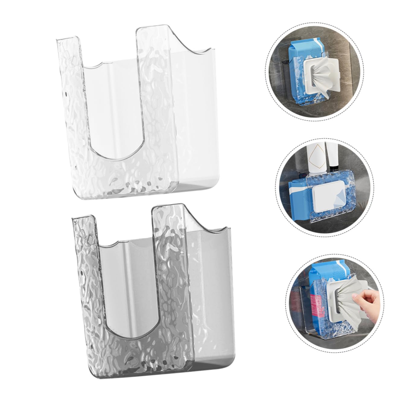 PRETYZOOM Lot De 4 Distributeurs De Mouchoirs Muraux Élégants Boîte De Rangement Multifonction pour Lingettes Et Mouchoirs pour Bébé 2 Pièces X 4