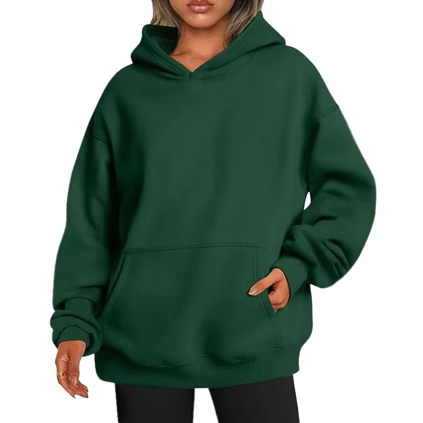 Zaswen Womens Oversized Airplane Mode Travel Hoodie 2025 Winter Fall Outfits Y2k Clothes Solid Color Hoodies With Pockets