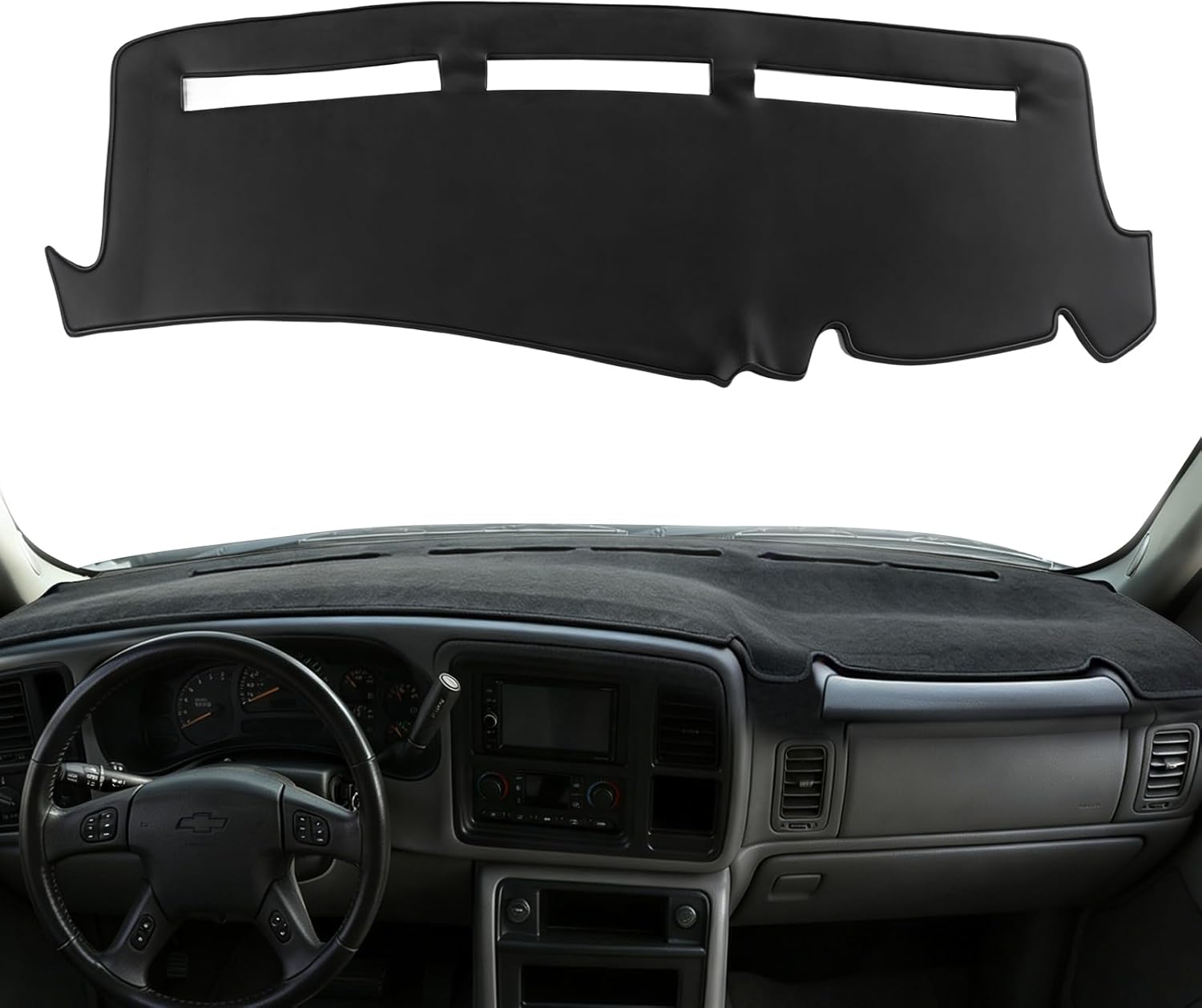 ACLONG Dashboard Cover Mat Fit for Chevy Silverado GMC Sierra1999–2006 Silverado Classic 2007 Accessories, Flannel Non-Slip Dash Cover, Anti-Glare Sunshade UV Resistant Dashboard Protector Mat Pad