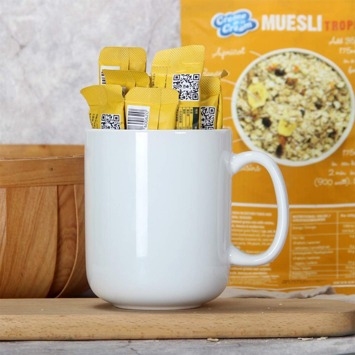 Smilatte 20 OZ Large Coffee Mug, M016 Plain Ceramic Boss Big Tea Cup with Handle for Dad Men, White - Image 5