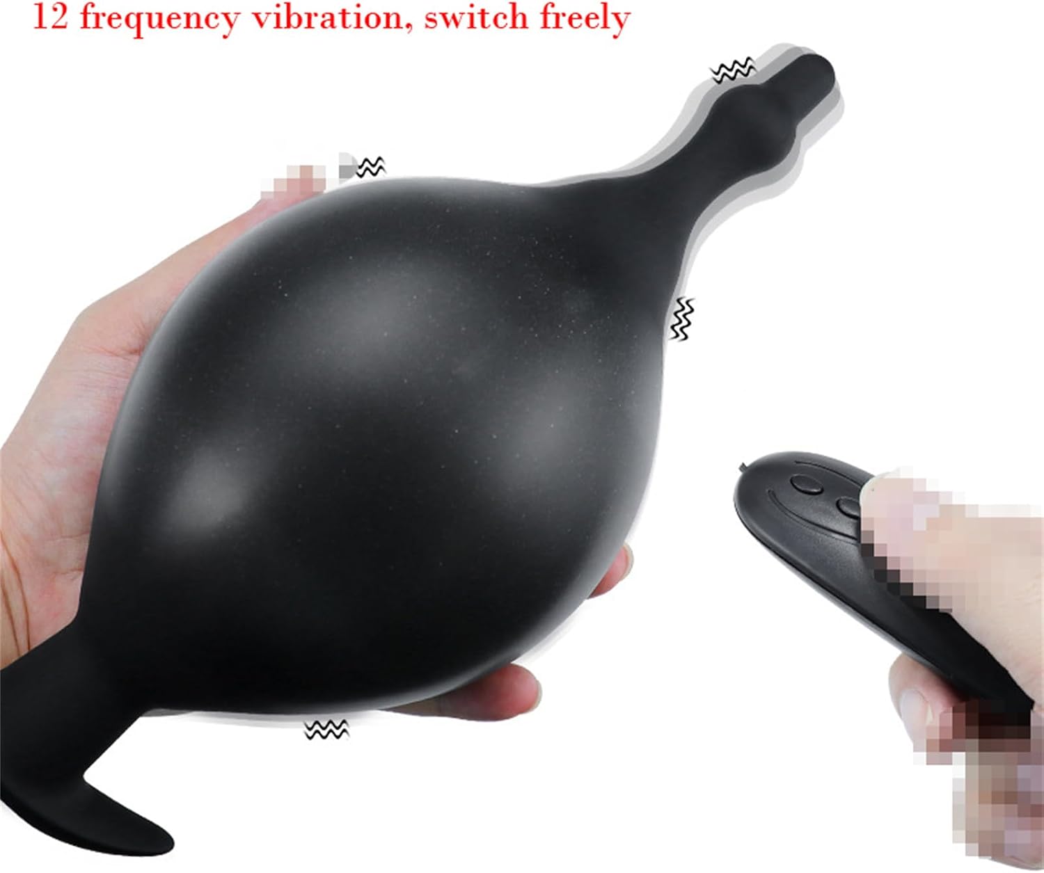 Vibrating Inflatable Inflatable Anal Plug Anal Backcourt Pull Beads 12 Frequency Vibration Male Prostate Massager Wearable Soft Solid Head Silicone Anal Plug