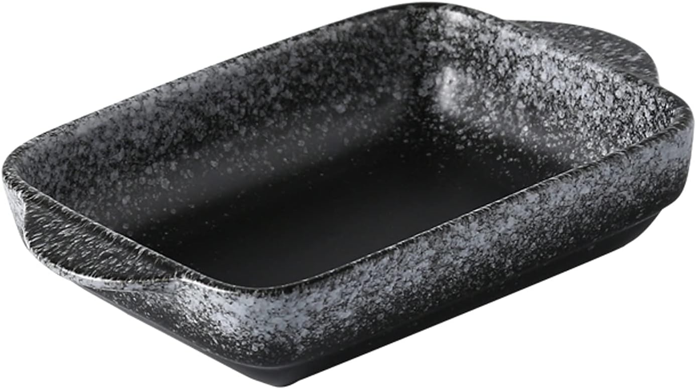 Bakeware - Rectangular Stoneware Roaster, Baking Dish with Double Handles, Lasagna Pan, Deep Roasting Pan, for Cooking and Baking, 1 Piece Individual Lasagne Pan Deep (Color : 1) (Brass)