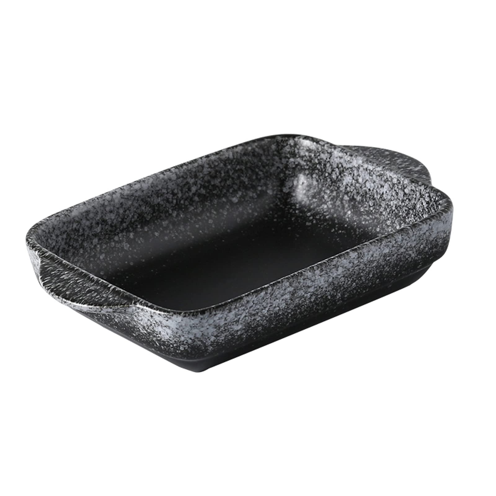 Teglie per Lasagne, Teglia Rettangolare in gres con Doppi Manici for Lasagne, 18x13x4,6 cm