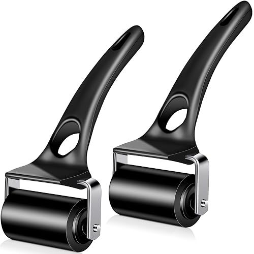 Frienda 2 Pack Rubber Brayer Rollers, 2 in Hard Rubber Rollers | Crafting Brayer for Printmaking, Crafting, Printing, Glue, Ink, Gel Prints, Scrapbooking, Evenly Smoothly, Easy Clean