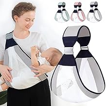 Veloxi Baby Sling Carrier - Adjustable Baby Wrap for Newborns to Toddlers (0-36 Months) | Ergonomic, Lightweight, Breathable Mesh & Cotton Fabric | Hands-Free Baby Carrier with Thick Shoulder Straps for Comfort & Support