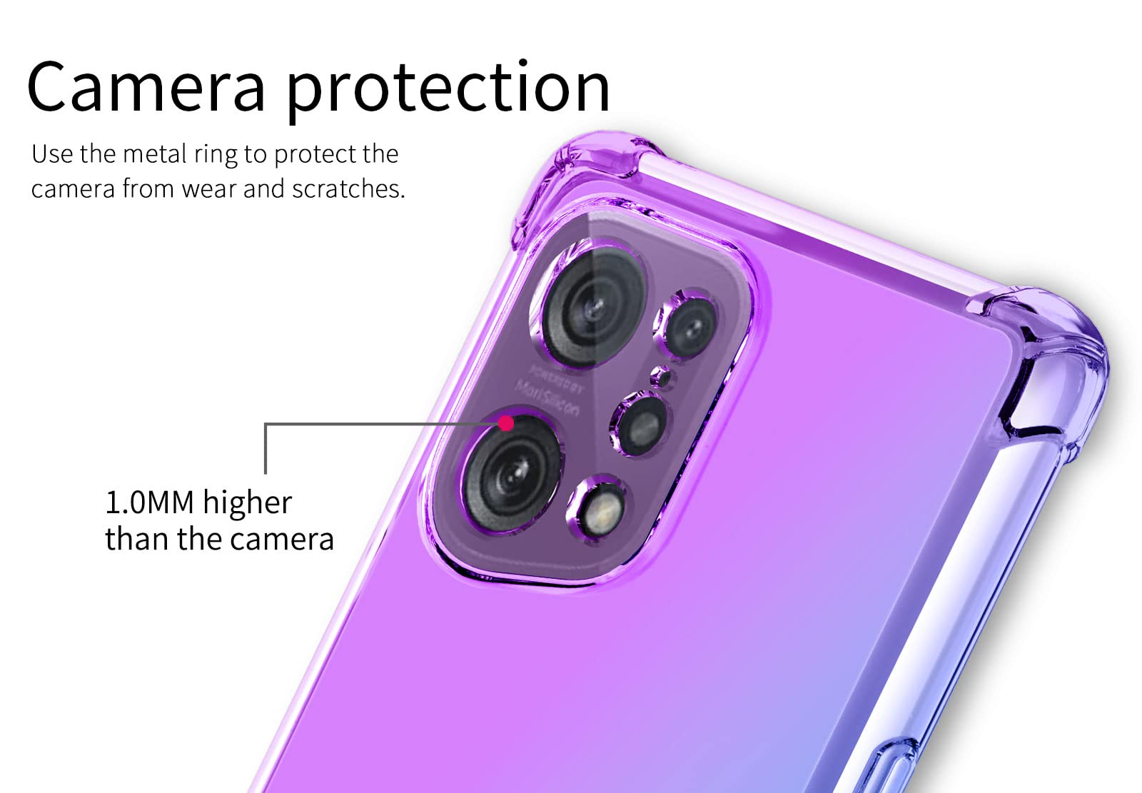 Custodia HAOYE 360° Per OPPO Find X5 Pro – TPU E PC Trasparente Con Protezione Scherzo Integrata, Rosa, Antiurto
