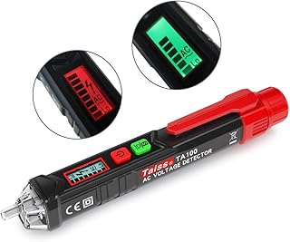 Twidec/Non Contact Voltage Tester, LED Indicator and LCD Display, AC12/48-1000V Electric Test Pen With Flashlight ，AC Voltage Detector,Adjustable Sensitivity Dual Electrical Tester Pen,with Sound Alar TA100