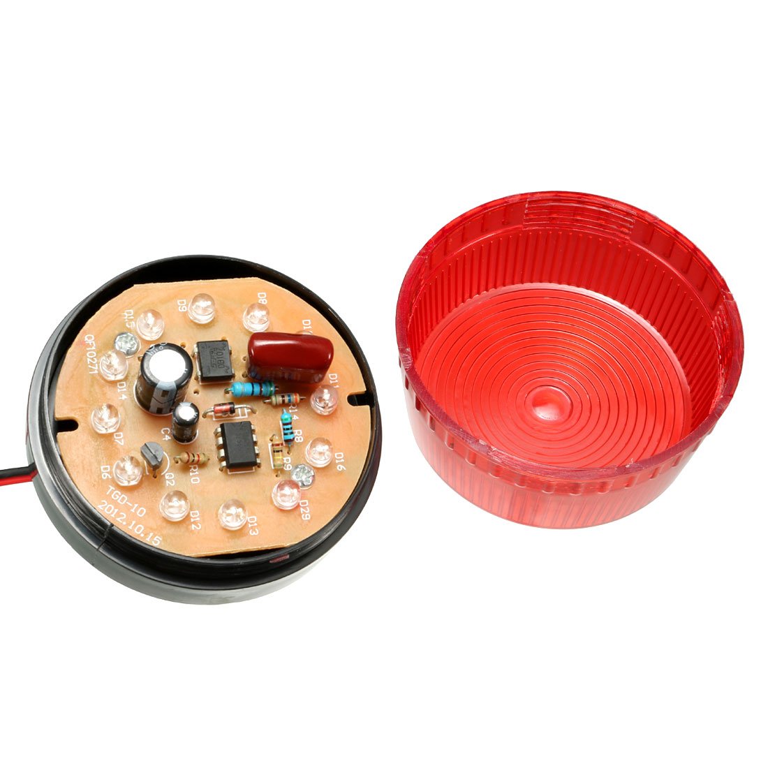 Sourcingmap LTE-5061 Ampoule LED d'avertissement rotative clignotante pour signal industriel 220 V AC Rouge