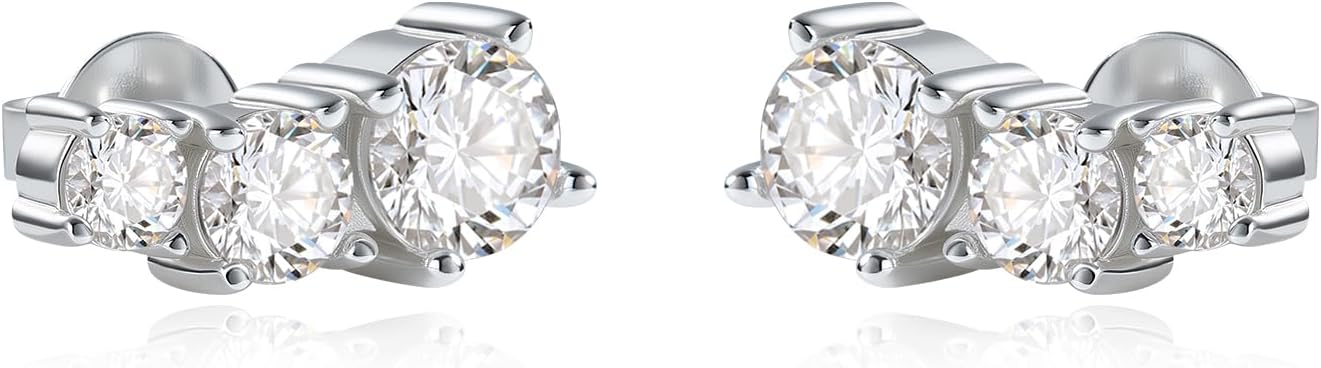 Cicy Bell Womens 18k Gold Plated Stud Earrings Sparkling Cubic Zirconia Hypoallergenic Trendy Earring Fashion Accessories Jewelry Gifts for Lovers and Mom