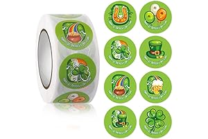 500 PCS Irish Day Roll Stickers for Kids - Saint Patrick's Day Stickers