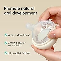 Vista 4 de Aynmer Natural Flow - Pezón de silicona para biberón, 0+ meses, 4 unidades (SS)