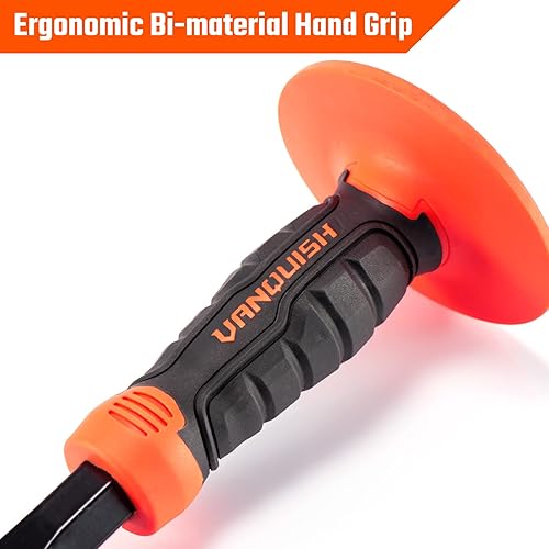 Miniatura 3 de VANQUISH Cincel de mampostería resistente con protector de mano bimaterial para mampostería (4709)