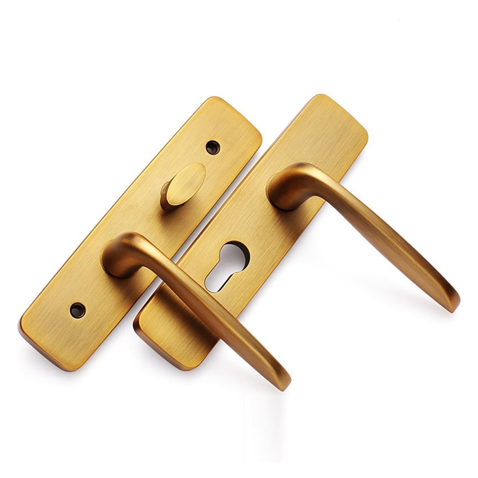Cerradura de Puerta Baño Pestillo Simple Ducha Dormitorio Inodoro | Pestillo Simple Manija Baño Ducha Dormitorio Inodoro(Yellow bronze single tongue)