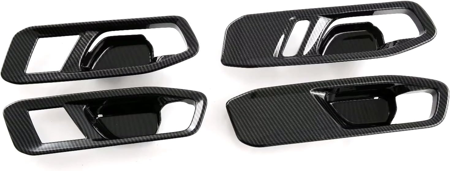 for Honda Accord 2023-2024 LHD Carbon Fiber Black Inner Door Handle Cover Trim 4pcs Car Accessories