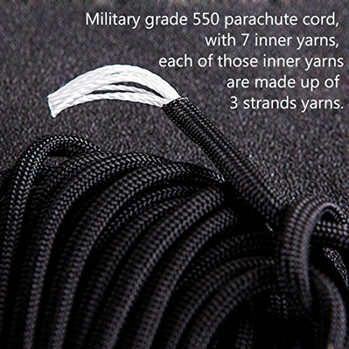 Ti-Edc Paracord Survival Bracelet With Adjustable Stainless Steel Shackle For Outdoor, Size Fit For 7 To 8 Inch Wrists #TOP2