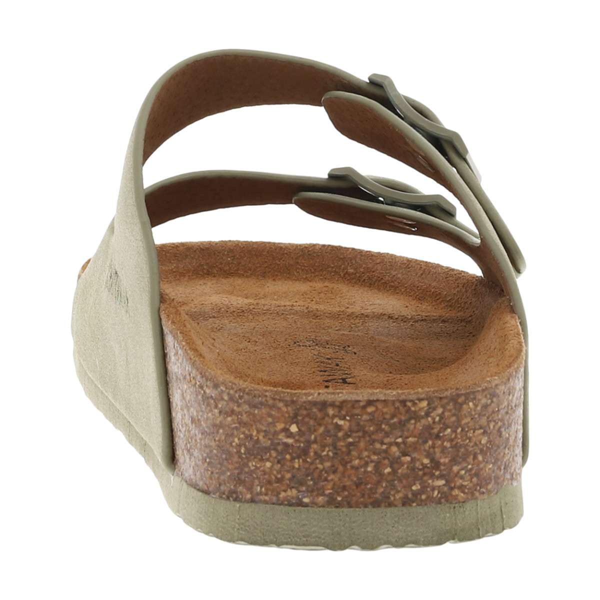 Chattawak - Mules FEMME vertes et à boucle à ardillon