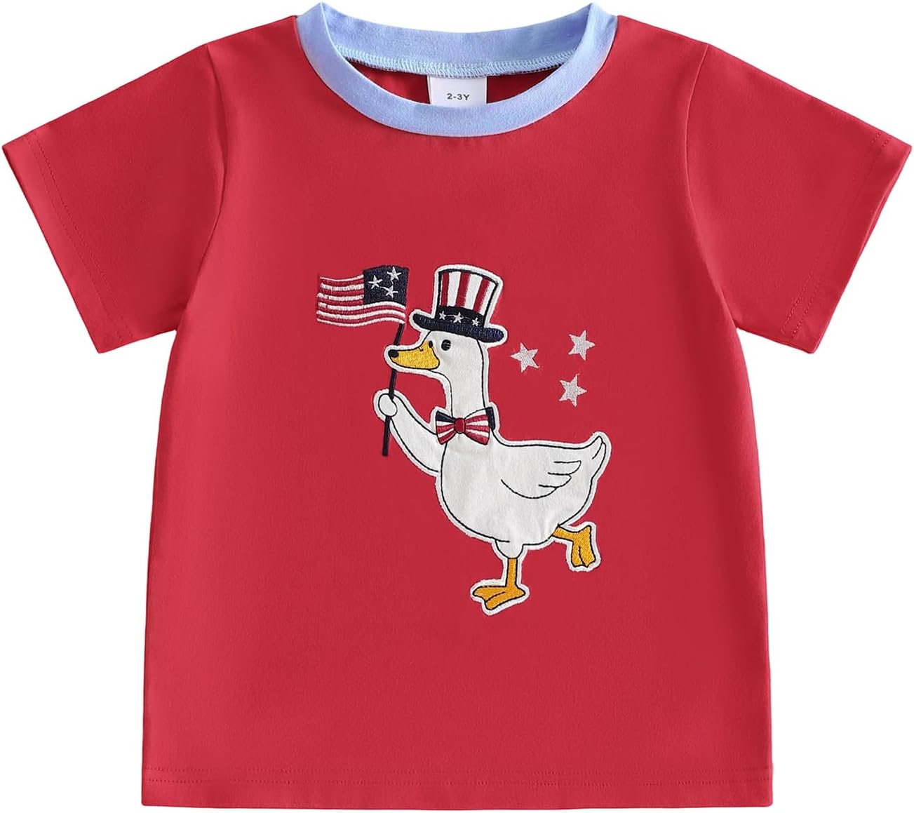 Toddler Little Boy 4th of July Tshirt Summer Short Sleeve America Flag Smocked T-Shirt Tees Tops Holiday Clothes