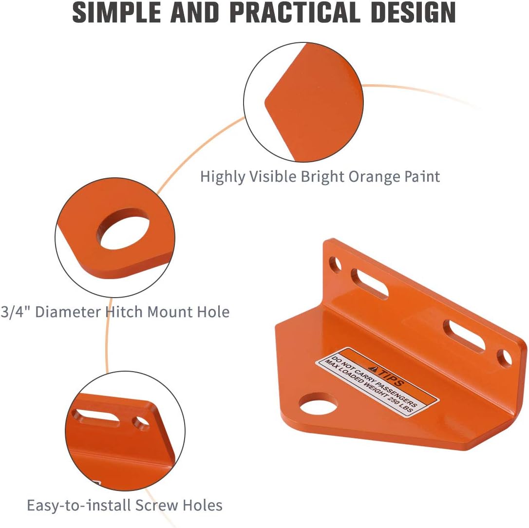 review Lenink Universal Trailer Hitch for Zero Turn Mower, Heavy Duty Mower Hitch Mount 3/16'' Thick