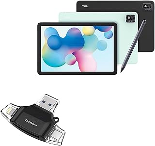 BoxWave Smart Gadget Compatible with TCL NxtPaper 10s - AllReader SD Card Reader, microSD Card Reader SD Compact USB for TCL NxtPaper 10s - Jet Black