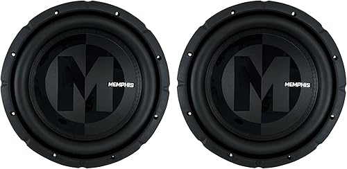 Miniatura 1 de Memphis 2 subwoofers de audio PRX1224 de 600 vatios y 12 pulgadas, subwoofers PR con 2 o 4 ohmios seleccionables