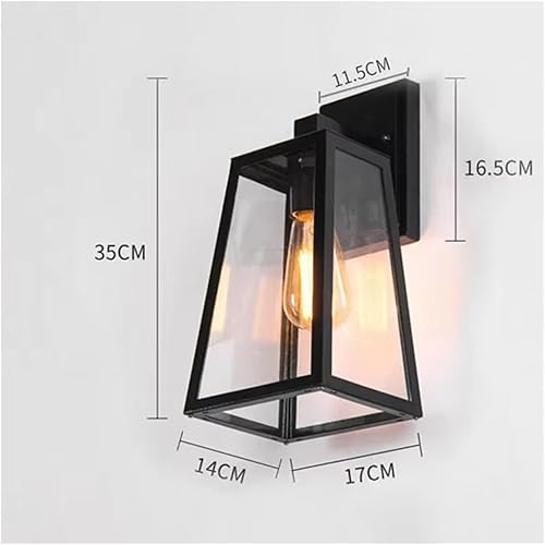 Miniatura 2 de Americano nórdico industrial retro hierro restaurante pasillo porche al aire libre Lampara, para sala de estar