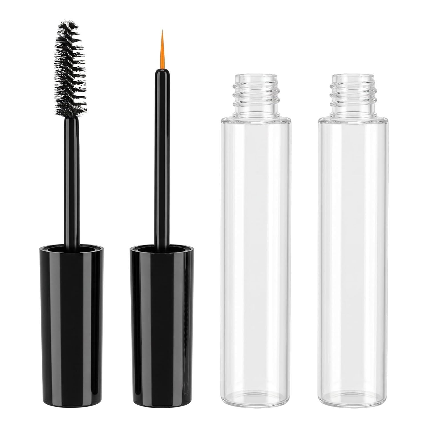 4 Pcs 10ml Empty Mascara Tubes with Rubber Inserts Empty Eyeliner Tube