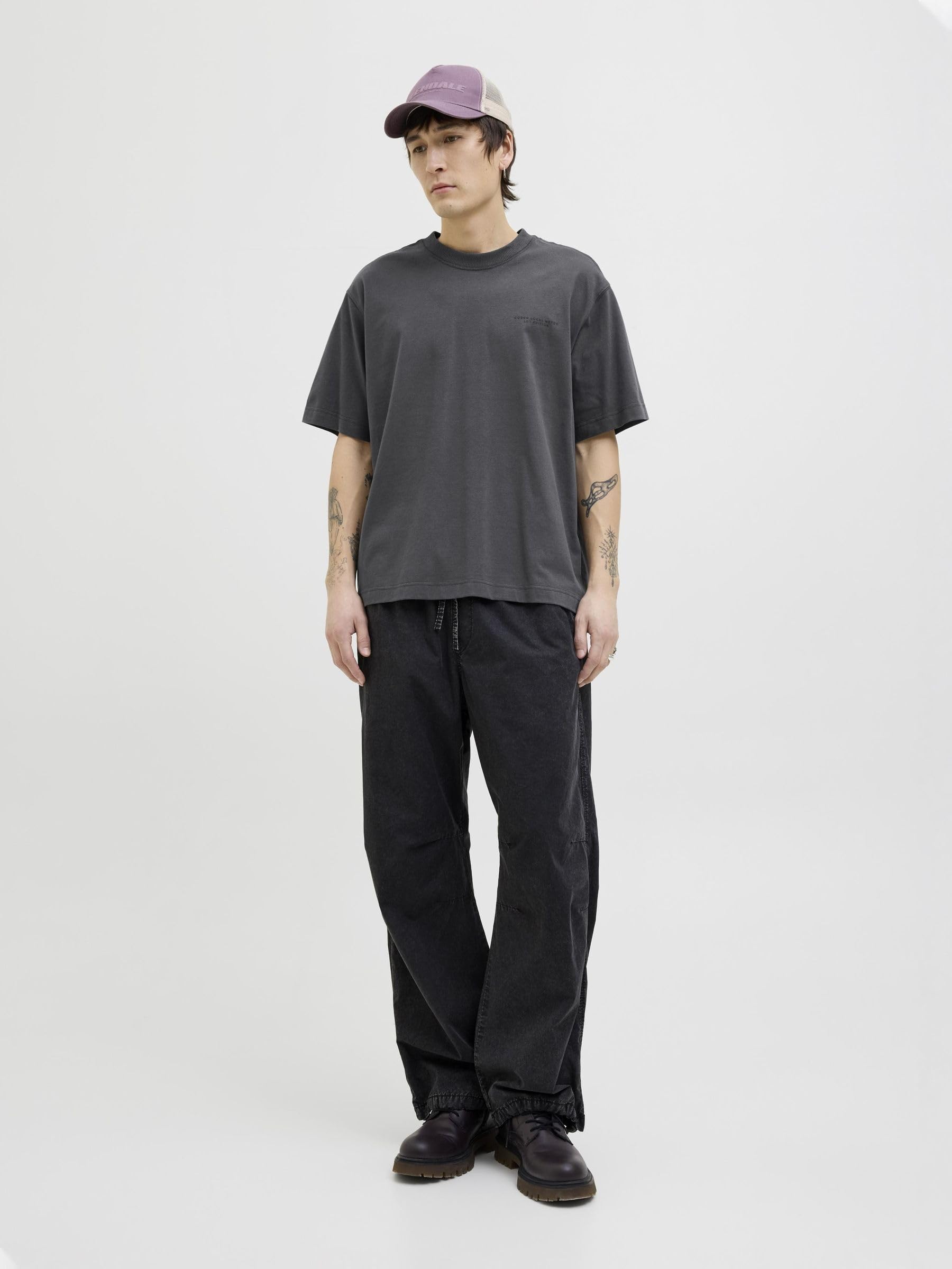 Jack & Jones Jcointerlude Easter Tee SS Crew Neck, asfaltowy, M