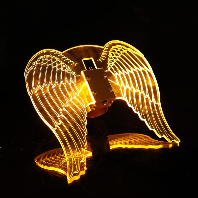 Lumières stroboscopiques à DEL Angel Wings, Service de bouteilles de champagne Sparkler pour les discothèques Vip Event Party Club (Jaune)