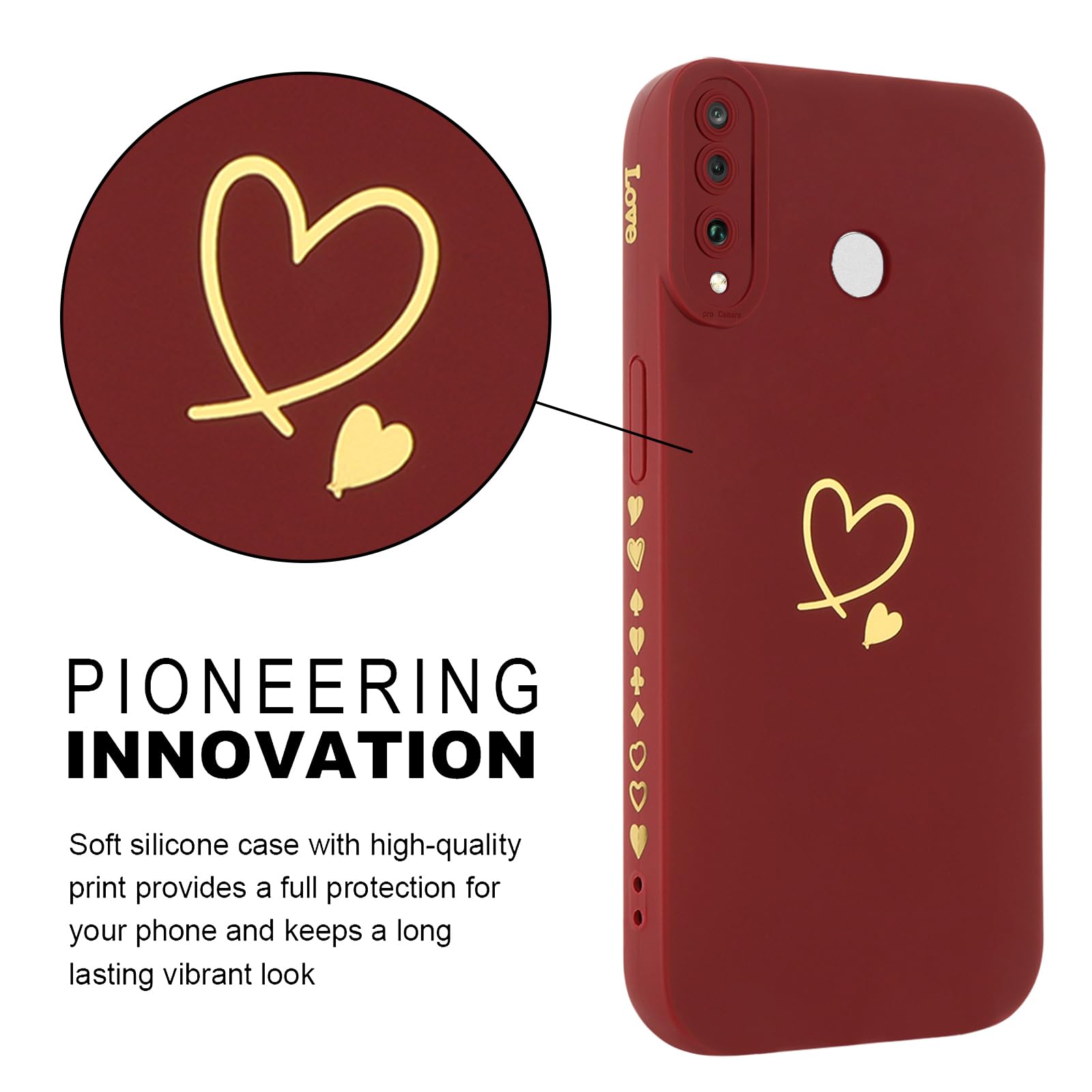 Coque Huawei P30 Lite + 2 Verres Trempés – Silicone Rose Anti-choc, Little Boutik