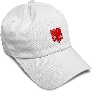Custom Soft Baseball Hat Embroidered Dad Hat Albanian Eagle Embroidery Men & Ladies Baseball Cap Cotton