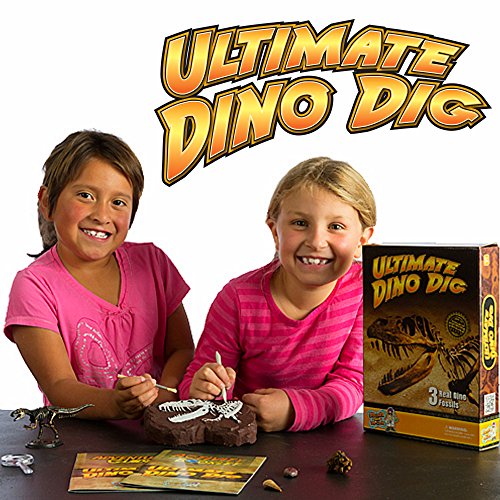 Buy ULTIMATE DINO DIG Science Kit Dig Up 3 Real Dinosaur Fossils and