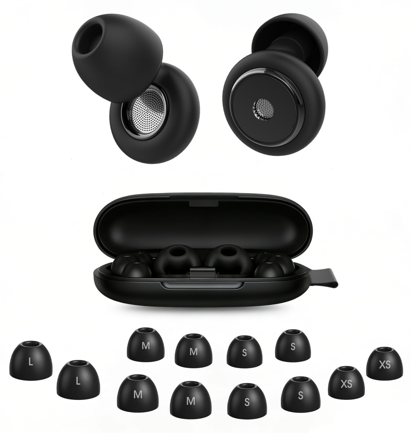 Tapones para los oídos para dormir de lado, reducción de ruido de 45 dB, cómodos tapones de silicona suave para ronquidos, viajes y ruido nocturno