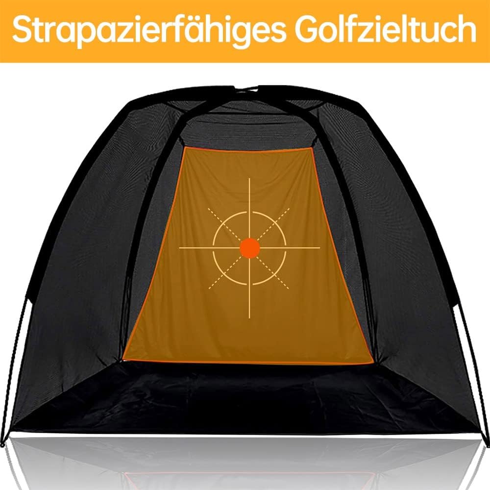 Filet d'entraînement de golf : 240 x 180 x 150 cm Bâche PE en acier inoxydable Pare-chocs Montage rapide pour adultes-enfants Jardin-Intérieur Driving