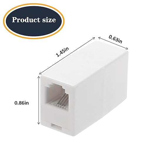 Miniatura 2 de Acoplador RJ11, acoplador recto en línea para teléfono, RJ11 6P4C, conector Keystone en línea hembra a hembra, adaptador de extensión de cable de