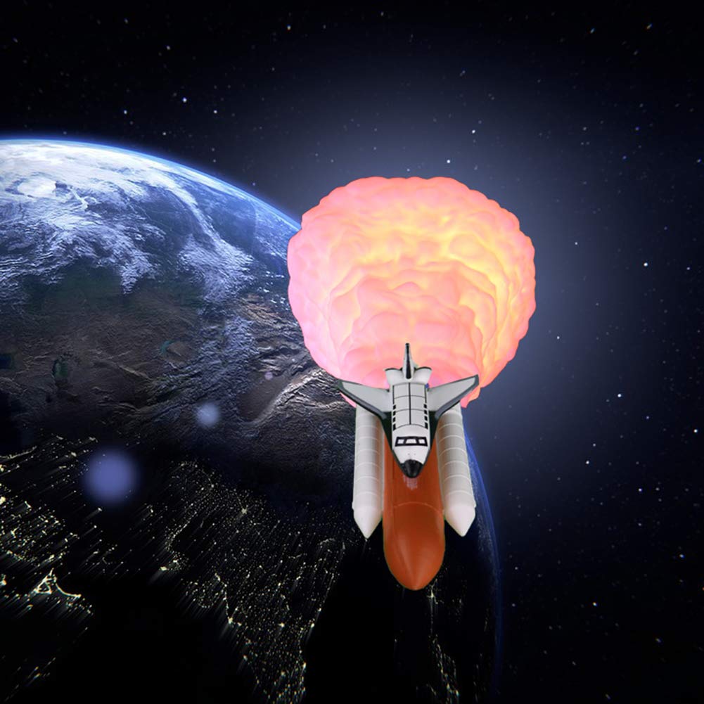 YUYTE Lámpara Espacial Impresa en 3D, Luz Nocturna LED USB para Niños, Decoración de la Habitación, Brillo Personalizable, Cualquier Ocasión (Largo (28 cm/11,02 pulgadas) Un estilo)