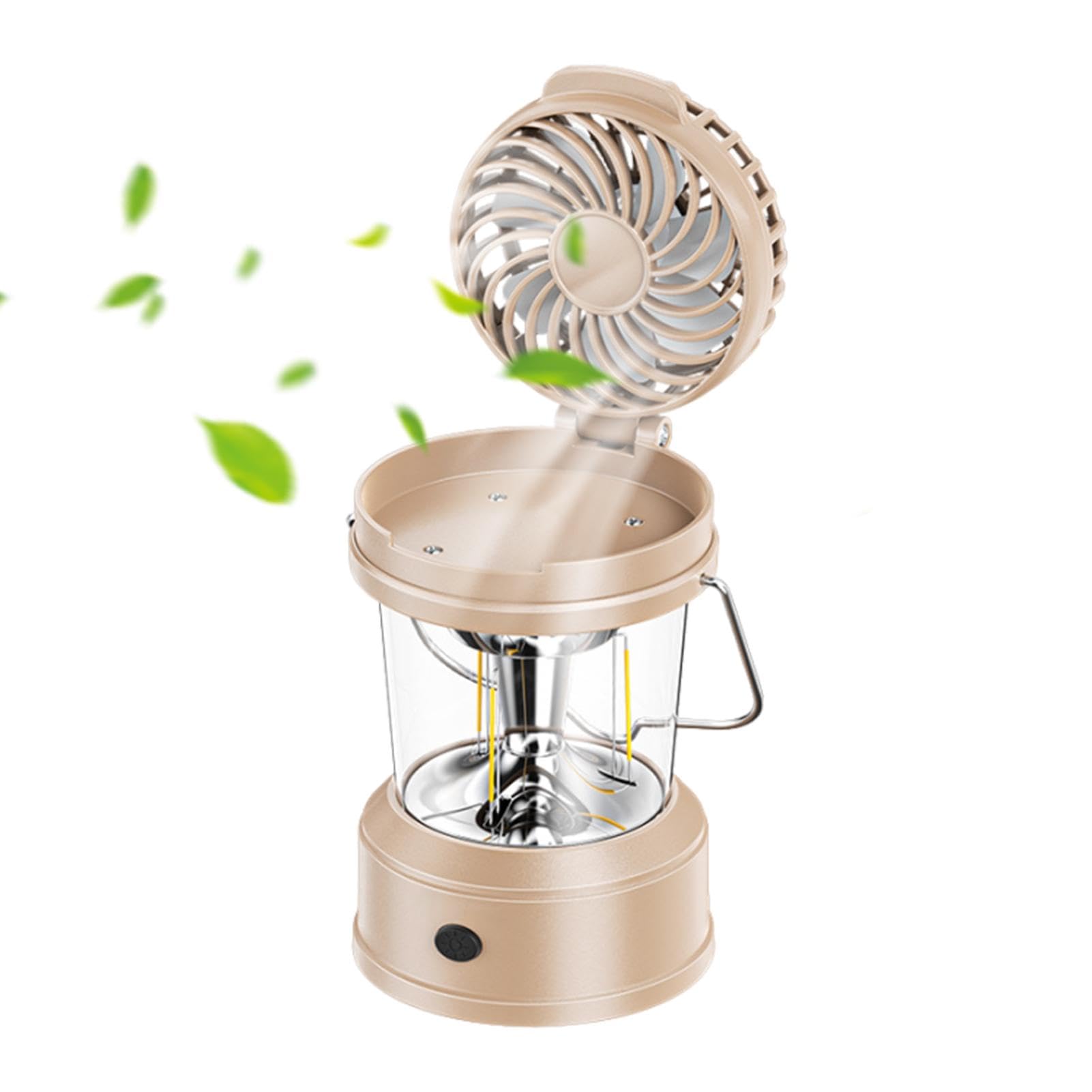 Ventilateur d'extérieur avec lumière USB et lanterne de camping de bureau