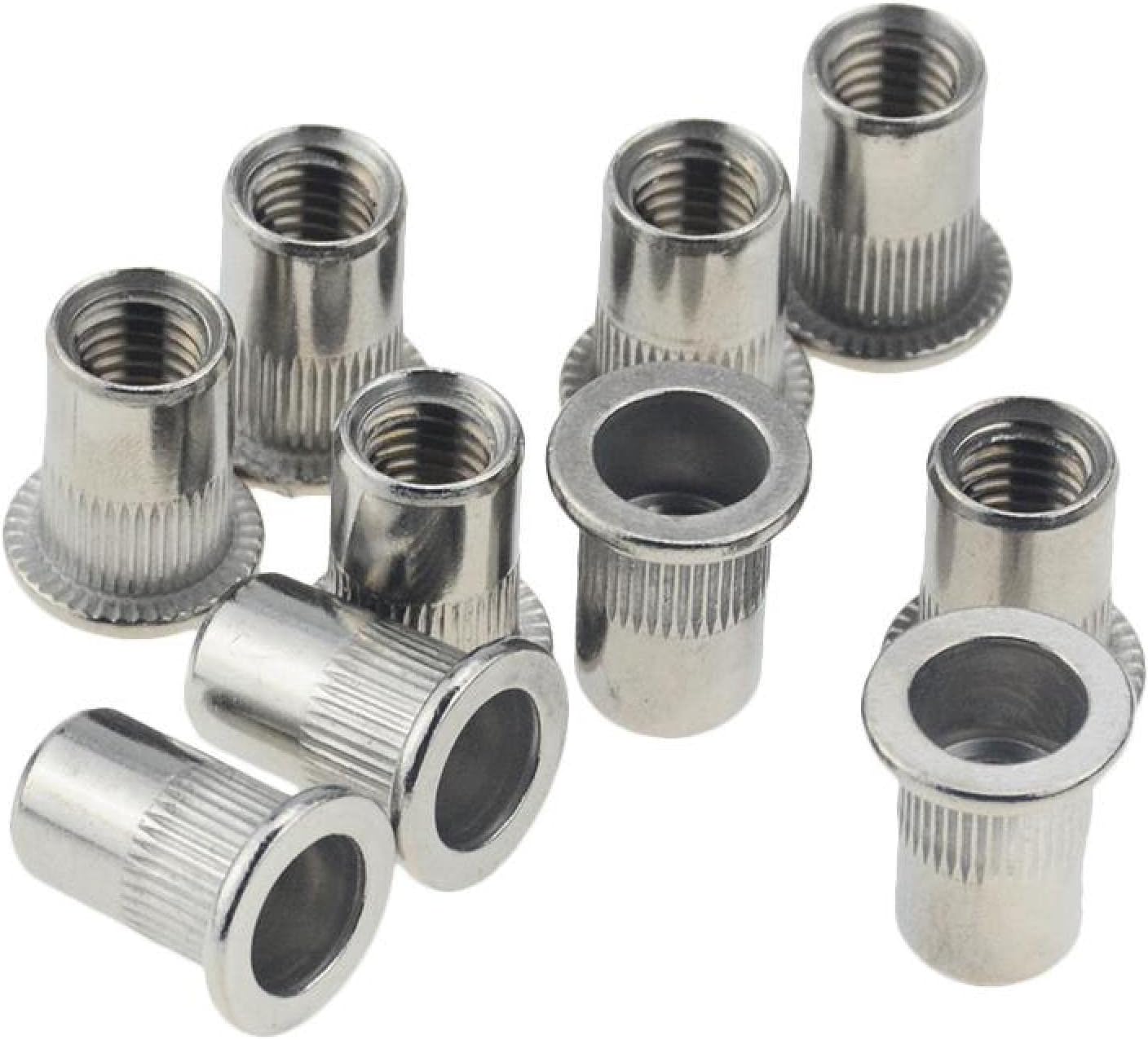 Rivet Nuts,Insert Nuts,Socket NutsThreaded Inserts50pcs 20pcs 10pcs M3 M4 M5 M6 M8 M10 Aluminum Alloy Rivnut Flat Head Threaded Rivet Insert Nut sert Cap Rivet Rivet Nuts (Color : 20pcs_M4) ( Color :