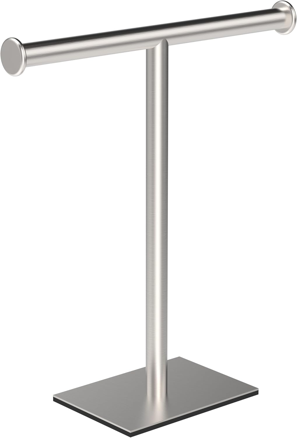 Hand Towel Holder for Bathroom, T-Shape Freestanding Countertop Towel Rack, SUS304 Stainless Steel Face Towel Holder Stand for Kitchen Vanity (Brushed Nickel)