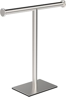 T-Shape Hand Towel Holder, 12inch, Brushed Nickel