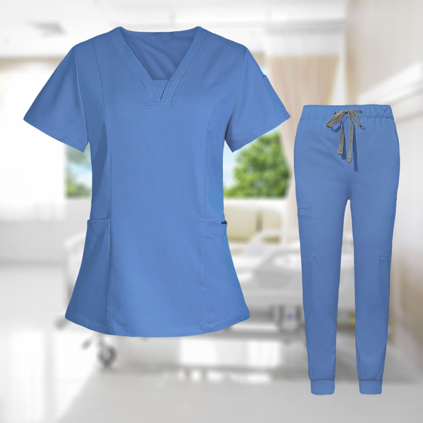 Uniforme de Trabajo para, Ropa de Trabajo, Pantalón con Múltiples Bolsillos, Material Resistente, Suave Y Que No Se Encoge, Parte