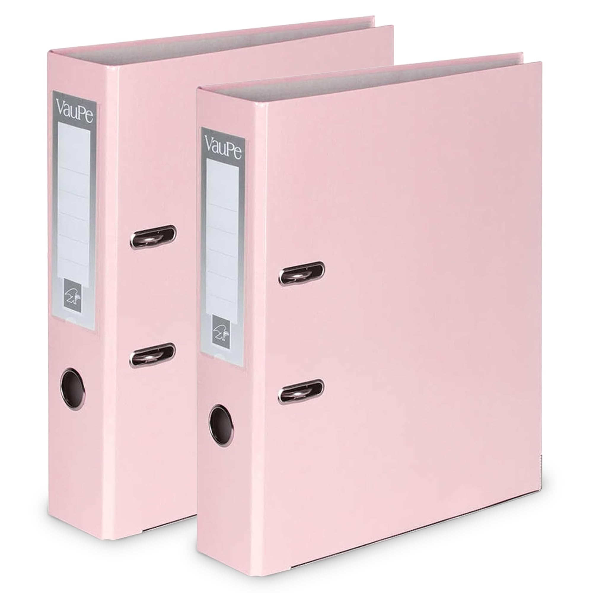 OFFICE CENTRE 2X Pastel Pink A4 75mm Lever Arch File Folder Metal Edge