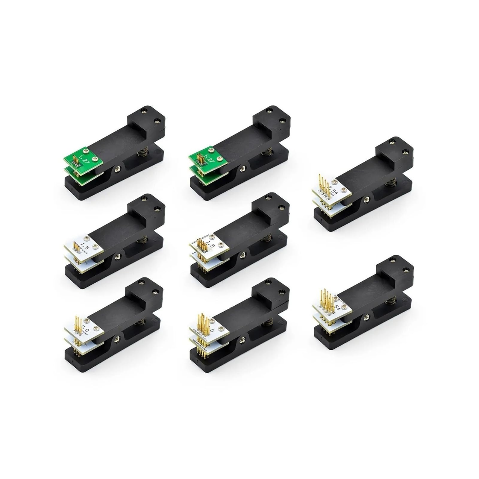 ChuFort Klips testowy wypalania PCB 2,54 mm Uchwyt programatora z pinami Pogo dla pamięci IC(2.54mm Double row10P)
